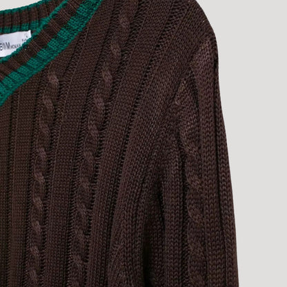 Jersey Con Cuello En V Y Diseño De Trenzas Para Mujer | Ideal Para Uso Diario