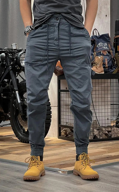 Pantalón Cargo con Cintura Elástica y Múltiples Bolsillos para Hombre | Ideal para Uso Diario