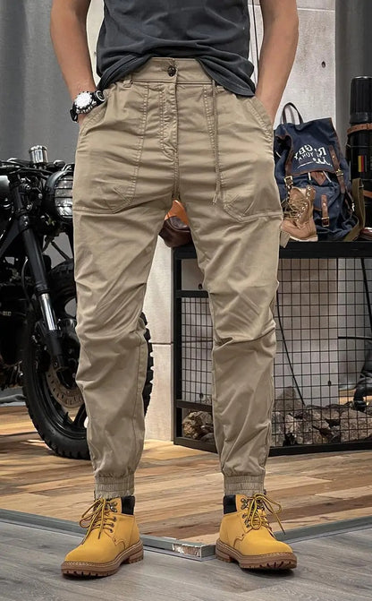 Pantalón Cargo con Cintura Elástica y Múltiples Bolsillos para Hombre | Ideal para Uso Diario