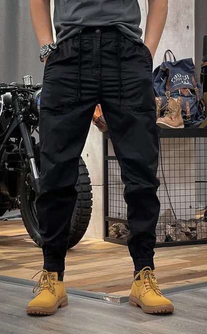 Pantalón Cargo con Cintura Elástica y Múltiples Bolsillos para Hombre | Ideal para Uso Diario
