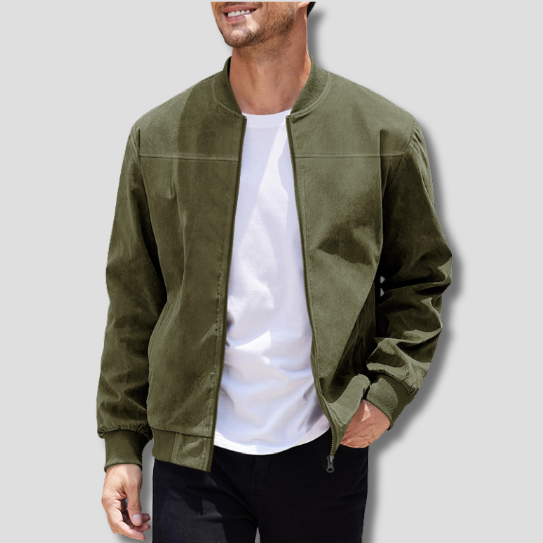 Chaqueta Bomber con Cierre de Cremallera para Adultos | Ideal para Períodos de Entretiempo