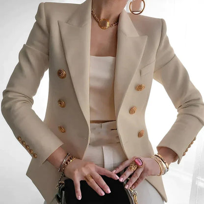 Blazer con Corte Estructurado y Cierre de Botones para Mujer | Ideal para Oficina o Uso Diario
