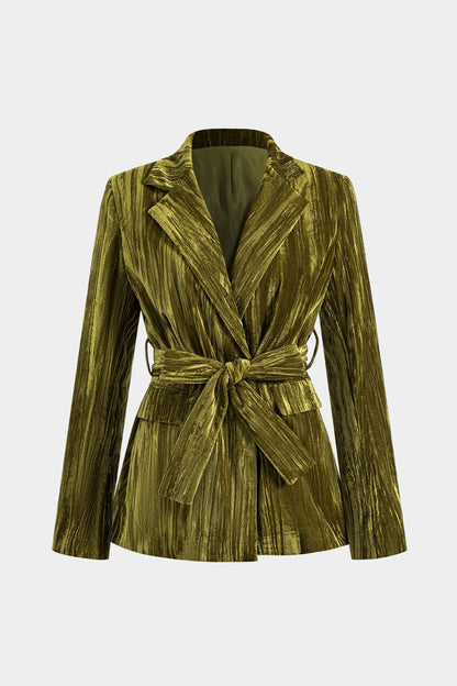 Chaqueta con Cinturón y Corte Ajustable para Mujer | Ideal para Uso Diario