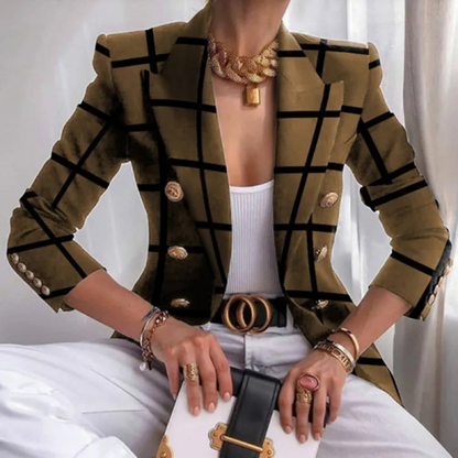 Blazer Ajustado De Manga Larga Para Mujer | Ideal Para Uso Diario O Semi-Formal