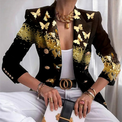 Blazer Ajustado De Manga Larga Para Mujer | Ideal Para Uso Diario O Semi-Formal