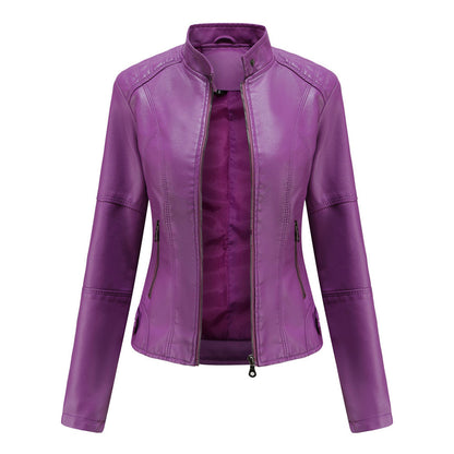 Chaqueta Corta con Cremallera Frontal y Cuello con Broches para Mujer | Ideal para la Media Estación