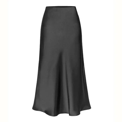 Falda Midi con Corte A-Línea y Cintura Fija para Mujer | Ideal para Uso Diario o Salidas