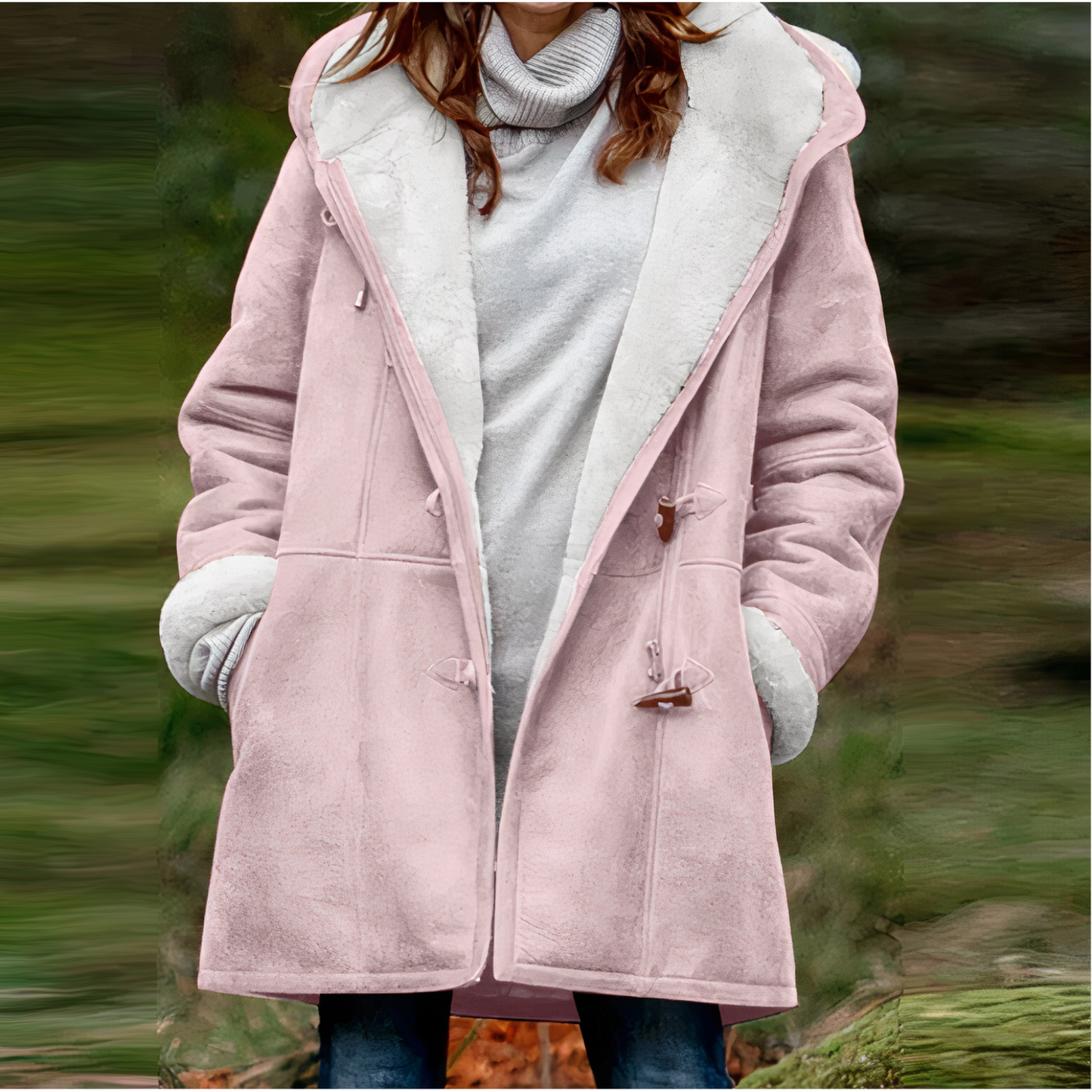 Manteau long pour femme avec fermeture frontale | Idéal pour la saison d'hiver