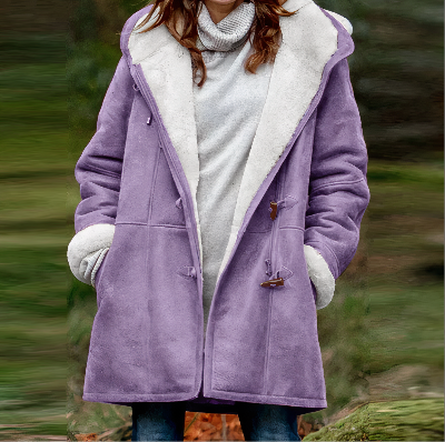 Manteau long pour femme avec fermeture frontale | Idéal pour la saison d'hiver