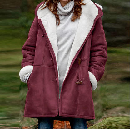 Manteau long pour femme avec fermeture frontale | Idéal pour la saison d'hiver