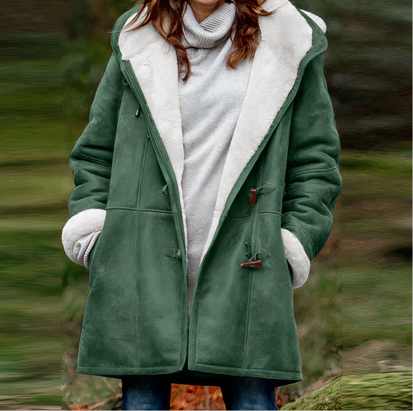 Manteau long pour femme avec fermeture frontale | Idéal pour la saison d'hiver