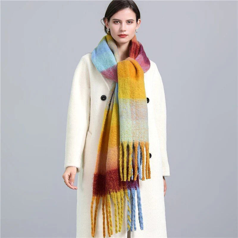 Bufanda Con Diseño a Cuadros Para Adultos | Ideal Para Invierno