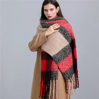 Bufanda Con Diseño a Cuadros Para Adultos | Ideal Para Invierno
