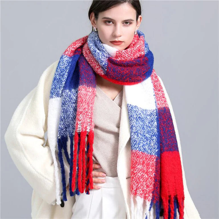 Bufanda Con Diseño a Cuadros Para Adultos | Ideal Para Invierno
