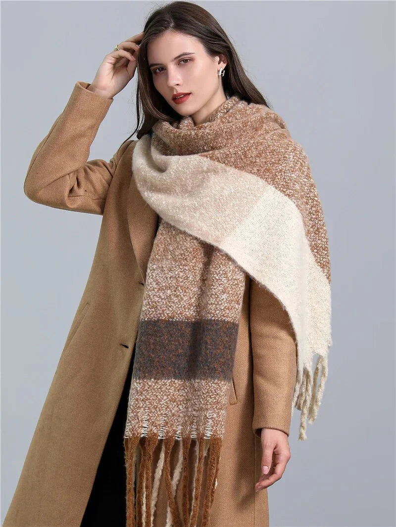 Bufanda Con Diseño a Cuadros Para Adultos | Ideal Para Invierno