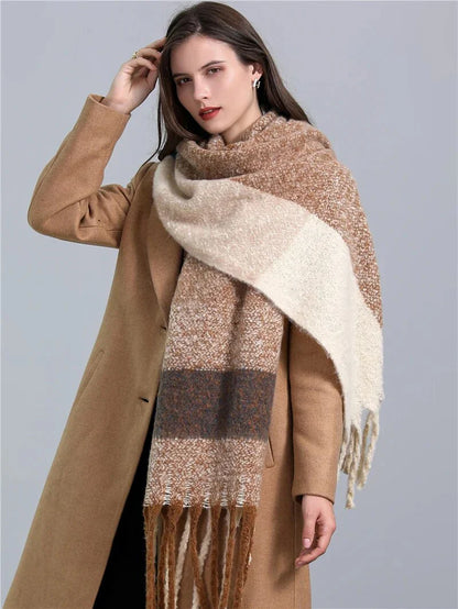 Bufanda Con Diseño a Cuadros Para Adultos | Ideal Para Invierno