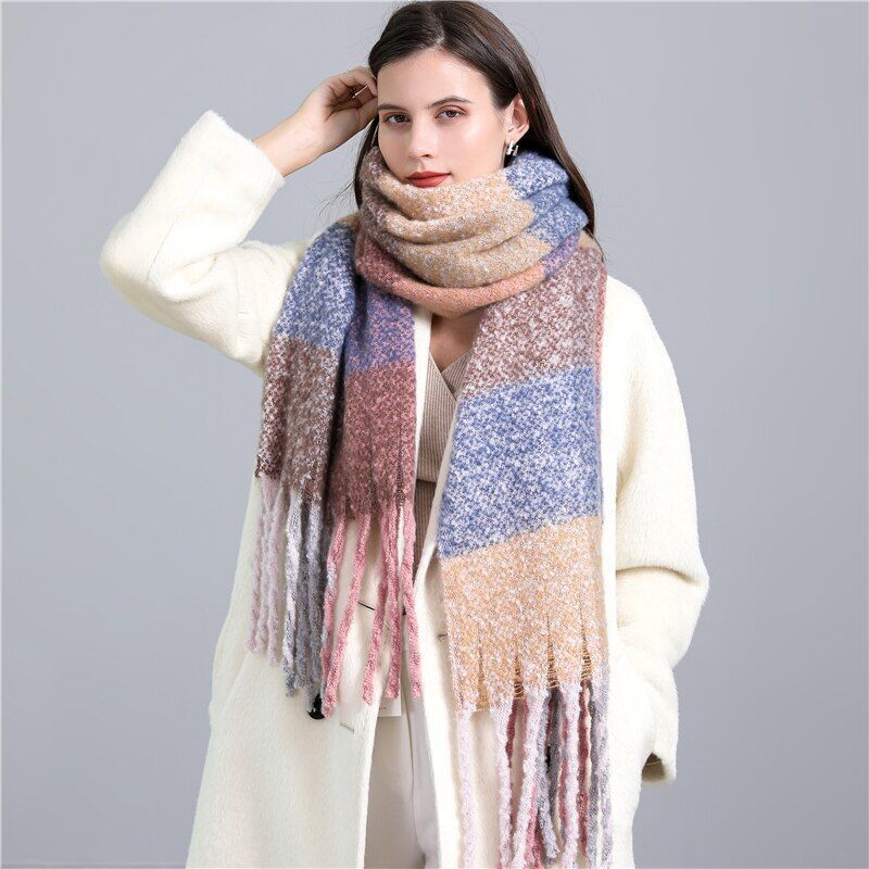 Bufanda Con Diseño a Cuadros Para Adultos | Ideal Para Invierno