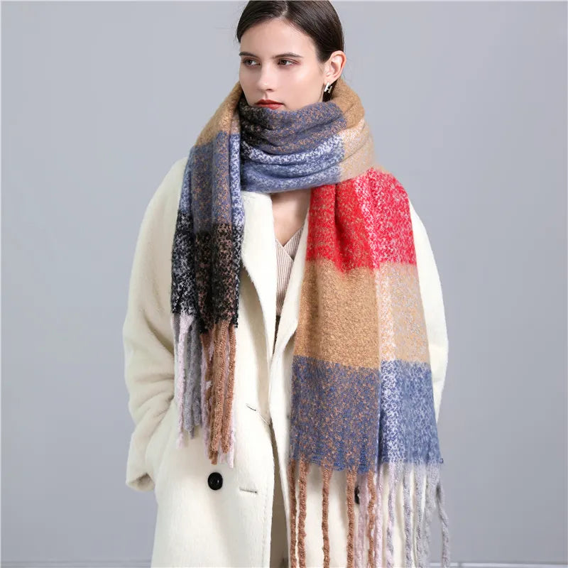 Bufanda Con Diseño a Cuadros Para Adultos | Ideal Para Invierno