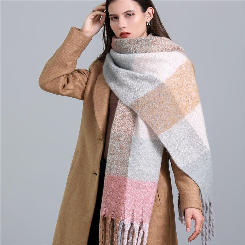 Bufanda Con Diseño a Cuadros Para Adultos | Ideal Para Invierno