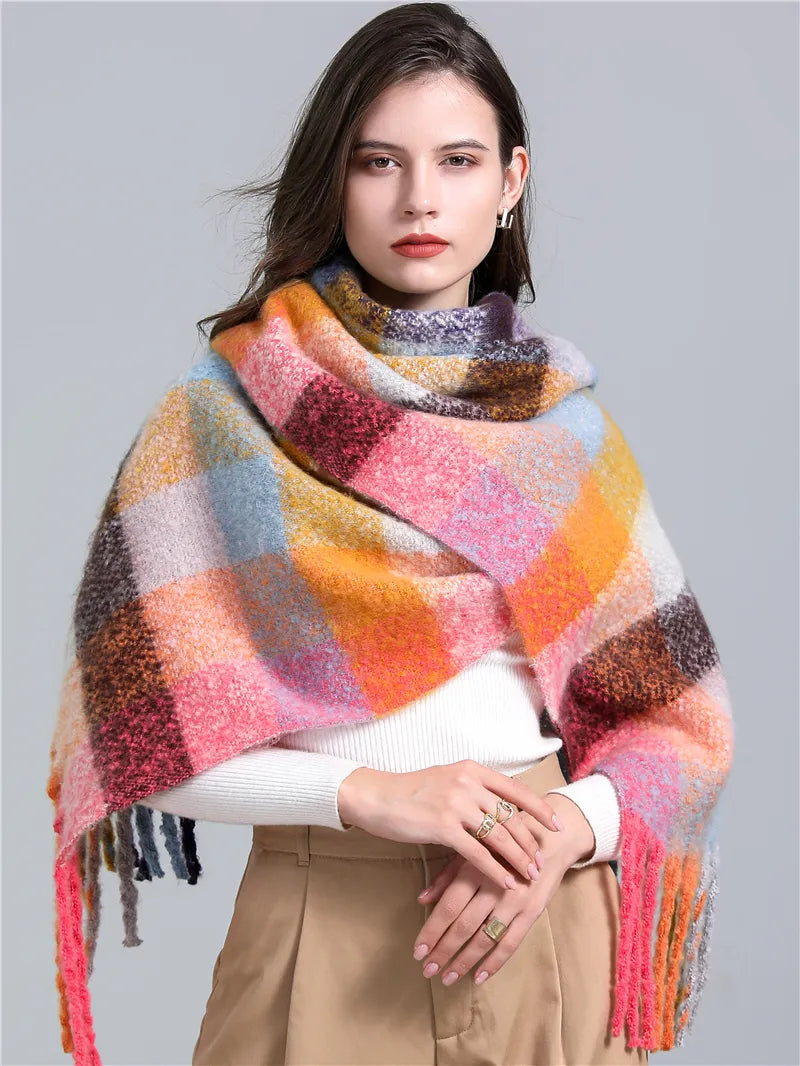 Bufanda Con Diseño a Cuadros Para Adultos | Ideal Para Invierno