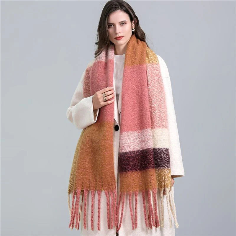 Bufanda Con Diseño a Cuadros Para Adultos | Ideal Para Invierno