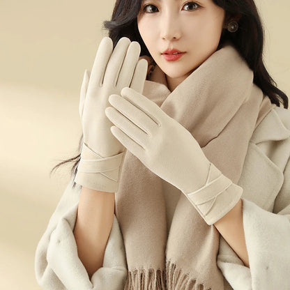 Guantes de Mujer con Corte Ajustado para Temporada Fría | Ideal para Uso Exterior Diario