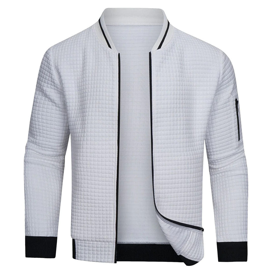 Chaqueta Acolchada Slim Fit Con Cremallera Frontal Para Hombre | Ideal Para Entretiempo Y Uso Diario