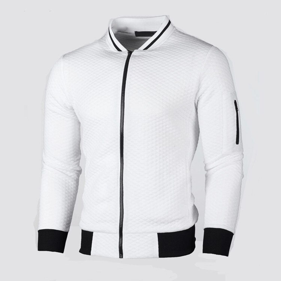 Chaqueta Acolchada Slim Fit Con Cremallera Frontal Para Hombre | Ideal Para Entretiempo Y Uso Diario