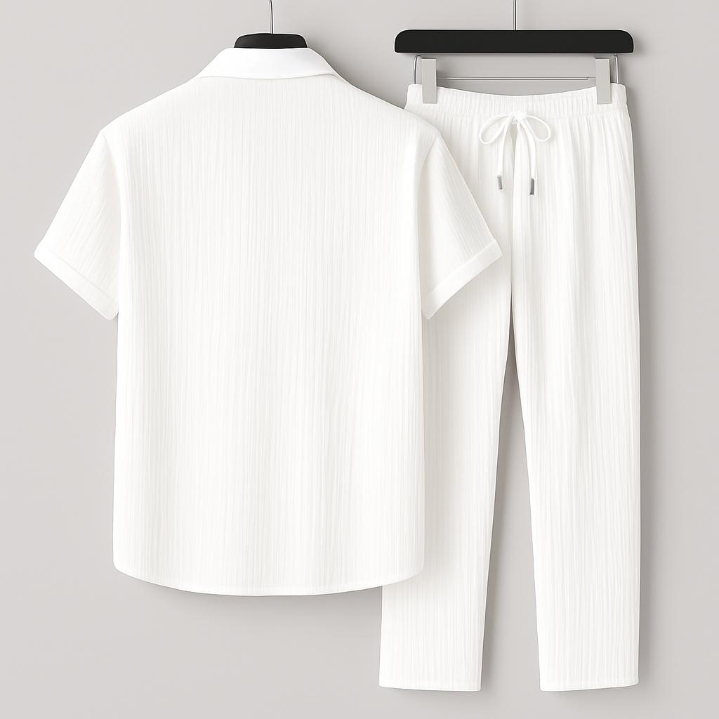 Conjunto de Dos Piezas con Corte Amplio y Cintura Ajustable para Mujer | Ideal para Uso Diario