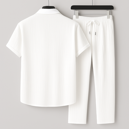 Conjunto de Dos Piezas con Corte Amplio y Cintura Ajustable para Mujer | Ideal para Uso Diario
