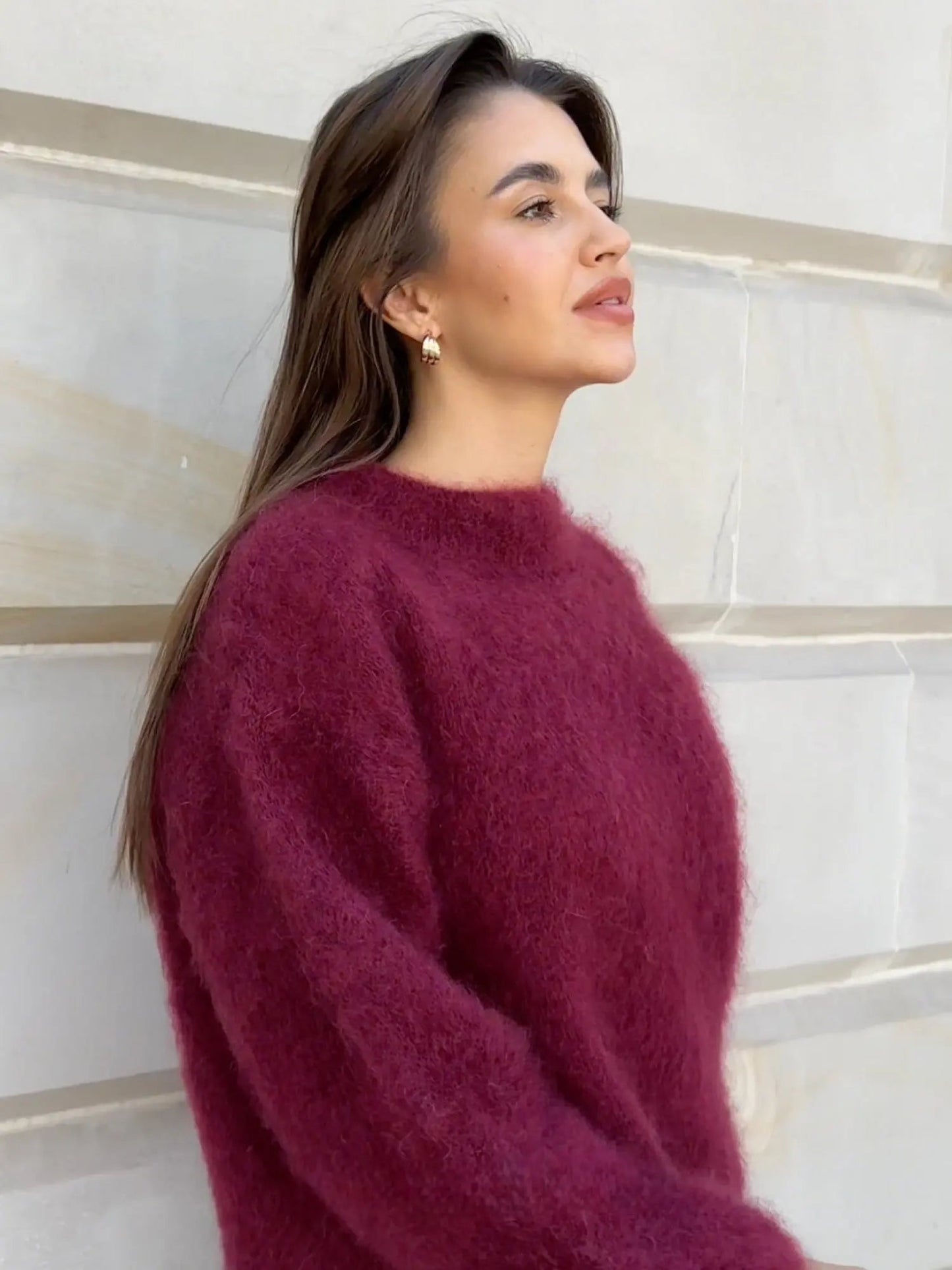 Jersey de Corte Suelto con Cuello Redondo para Mujer | Ideal para Uso Diario en Cualquier Temporada
