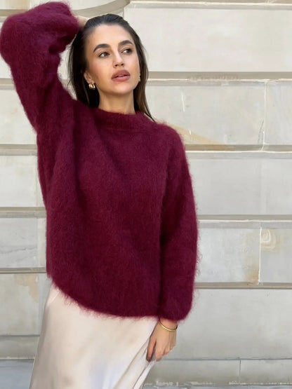 Jersey de Corte Suelto con Cuello Redondo para Mujer | Ideal para Uso Diario en Cualquier Temporada
