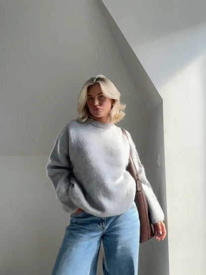 Jersey de Corte Suelto con Cuello Redondo para Mujer | Ideal para Uso Diario en Cualquier Temporada
