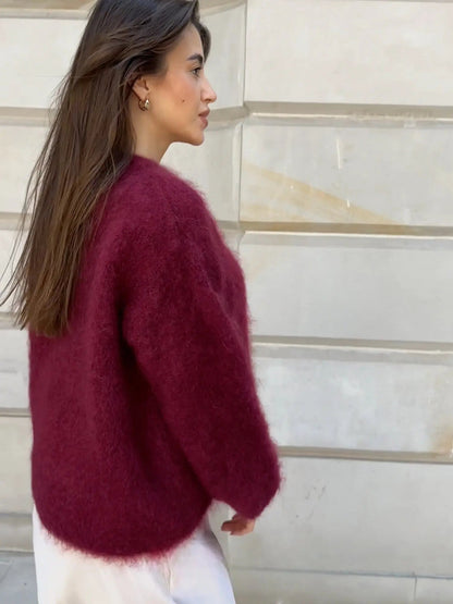 Jersey de Corte Suelto con Cuello Redondo para Mujer | Ideal para Uso Diario en Cualquier Temporada