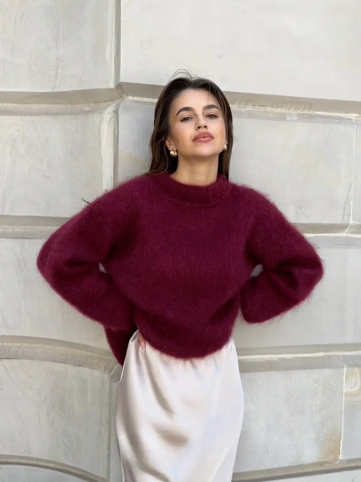 Jersey de Corte Suelto con Cuello Redondo para Mujer | Ideal para Uso Diario en Cualquier Temporada