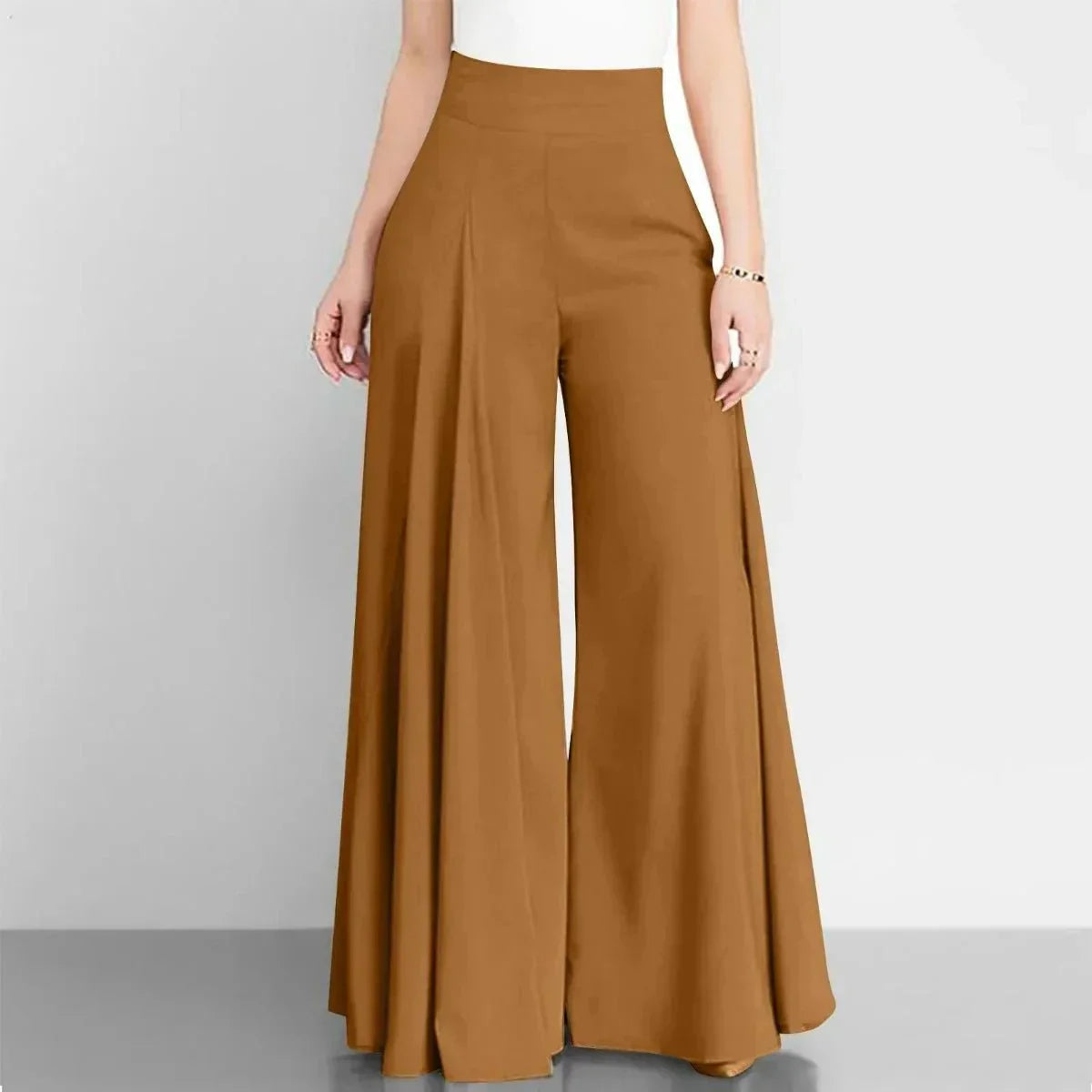Pantalón Con Cintura Elástica Y Pierna Ancha Para Mujer | Ideal Para Uso Diario O Profesional