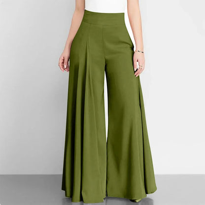 Pantalón Con Cintura Elástica Y Pierna Ancha Para Mujer | Ideal Para Uso Diario O Profesional