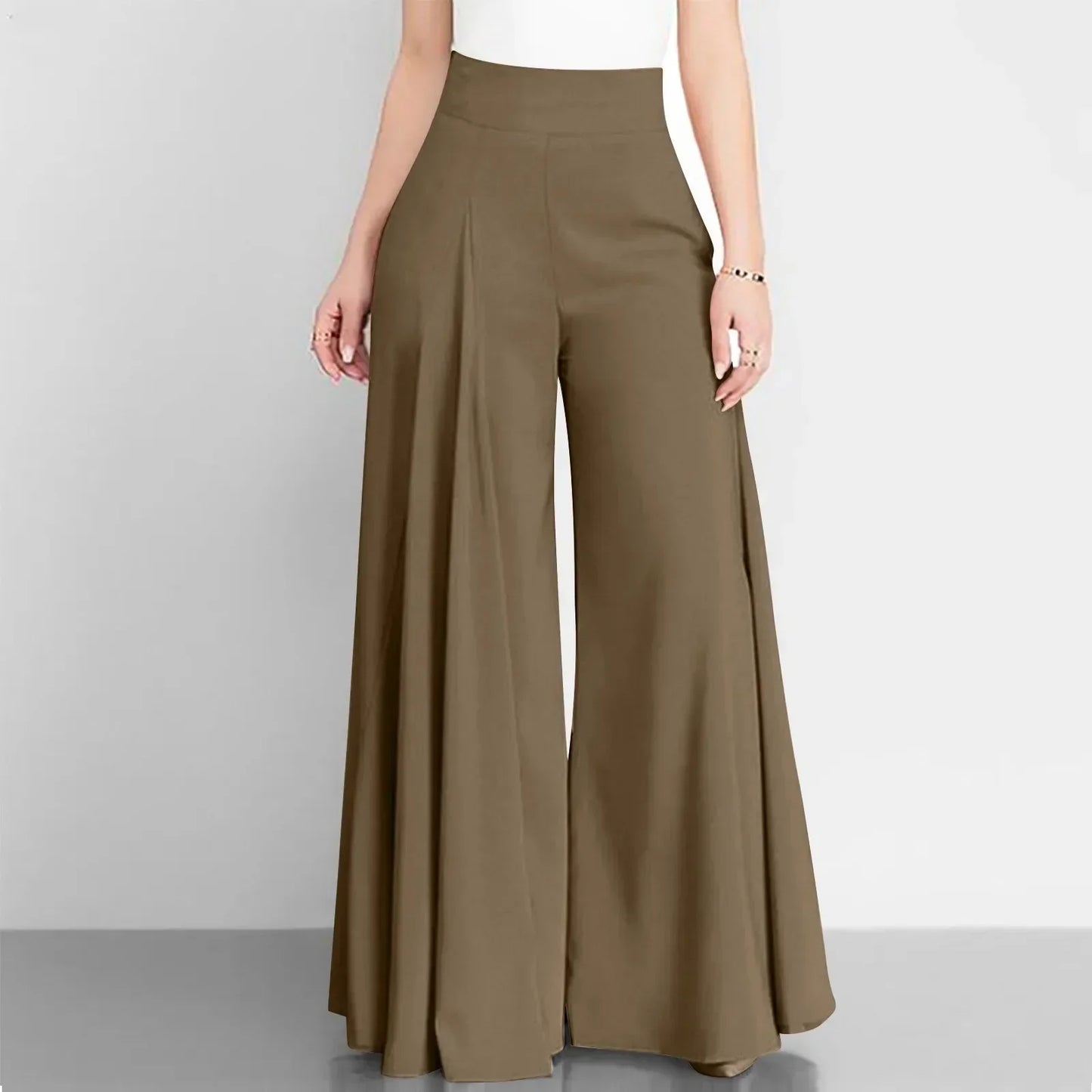 Pantalón Con Cintura Elástica Y Pierna Ancha Para Mujer | Ideal Para Uso Diario O Profesional