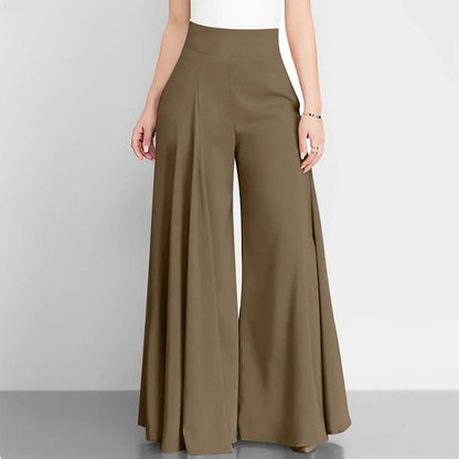 Pantalón Con Cintura Elástica Y Pierna Ancha Para Mujer | Ideal Para Uso Diario O Profesional