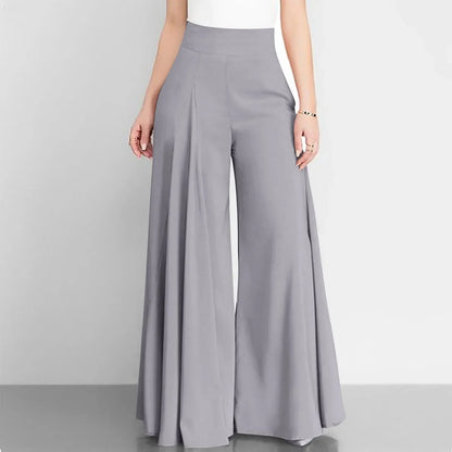 Pantalón Con Cintura Elástica Y Pierna Ancha Para Mujer | Ideal Para Uso Diario O Profesional
