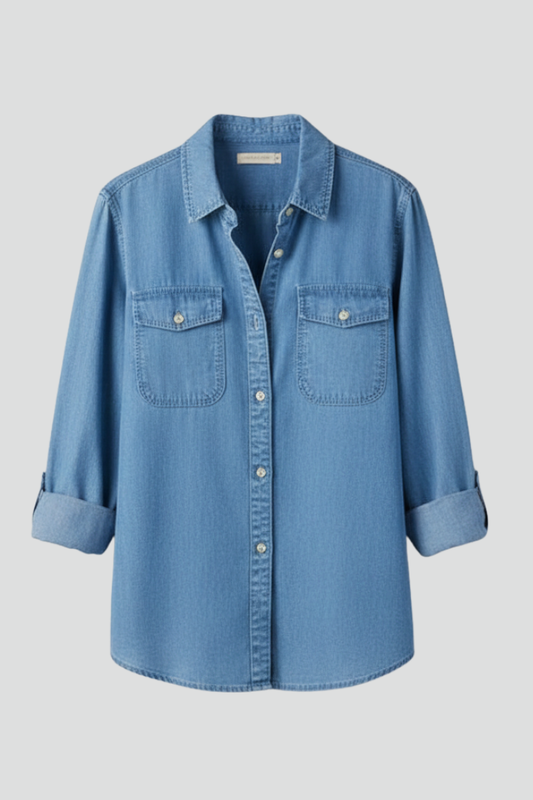 Camisa Con Cierre Abotonado Frontal Y Corte Recto Para Mujer | Ideal Para Actividades Diarias Y Salidas