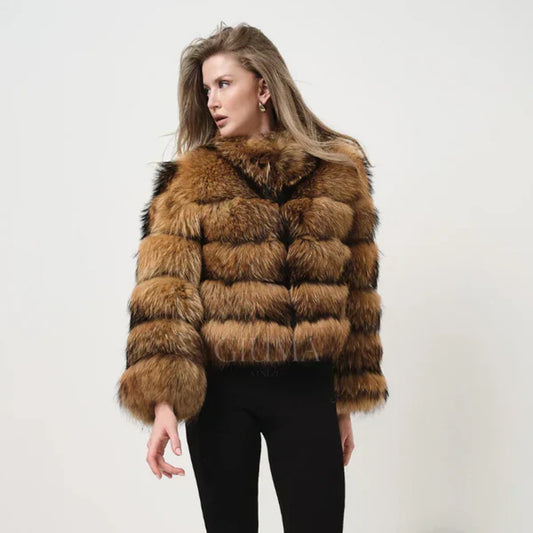 Chaqueta con Acabado de Pelo Sintético para Mujer | Ideal para Eventos y Uso Urbano