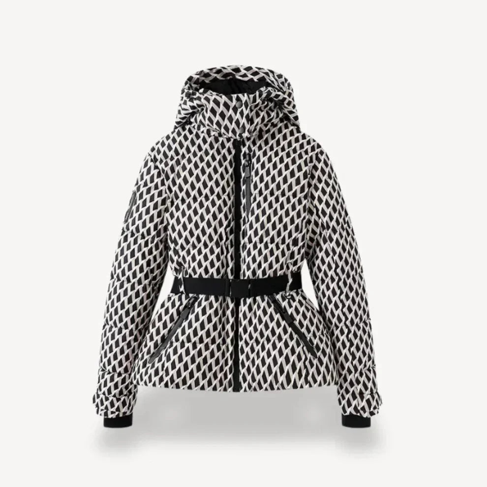 Chaqueta Acolchada con Cinturón y Capucha para Mujer | Ideal para Uso Diario en Temporada Fría