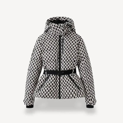 Chaqueta Acolchada con Cinturón y Capucha para Mujer | Ideal para Uso Diario en Temporada Fría