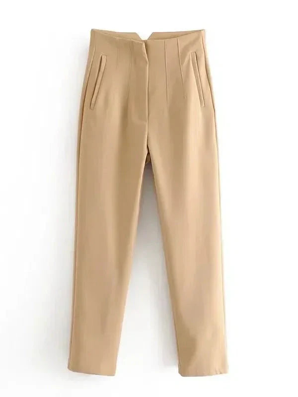 Pantalón Recto Para Mujer Con Talla Estándar | Ideal Para Uso Diario Y Oficina
