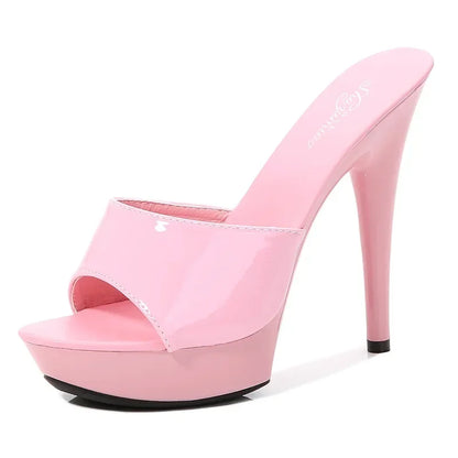 Mules De Tacón Alto Con Plataforma Para Mujer | Ideales Para Eventos Y Salidas En Temporadas Cálidas