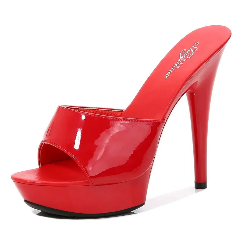 Mules De Tacón Alto Con Plataforma Para Mujer | Ideales Para Eventos Y Salidas En Temporadas Cálidas