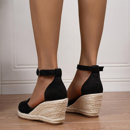 Sandalias Con Tacón Compensado Para Mujer | Ideal Para Uso Diario En Temporada Cálida