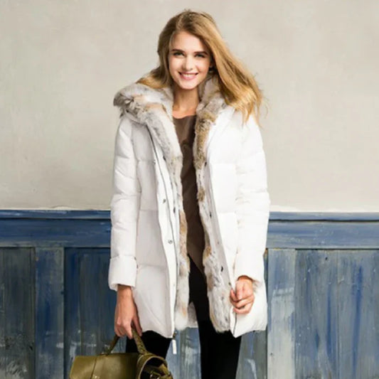 Parka De Invierno Con Cierre Frontal Para Mujer | Ideal Para Temporada De Frío
