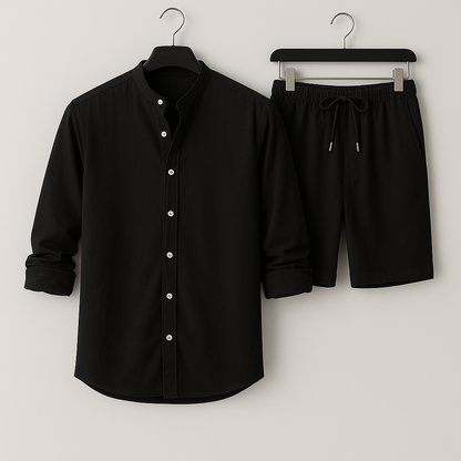 Conjunto De Dos Piezas Para Hombre Con Camisa Y Pantalón | Ideal Para Días Calurosos